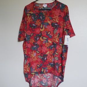 XS lularoe red paisley irma
